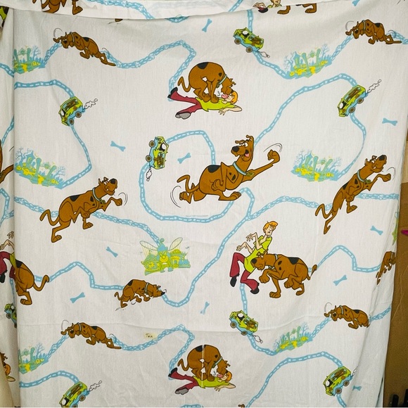 Vintage 1998 Hanna Barbera Scooby doo and shaggy twin bed sheet bedding retro - Picture 3 of 7